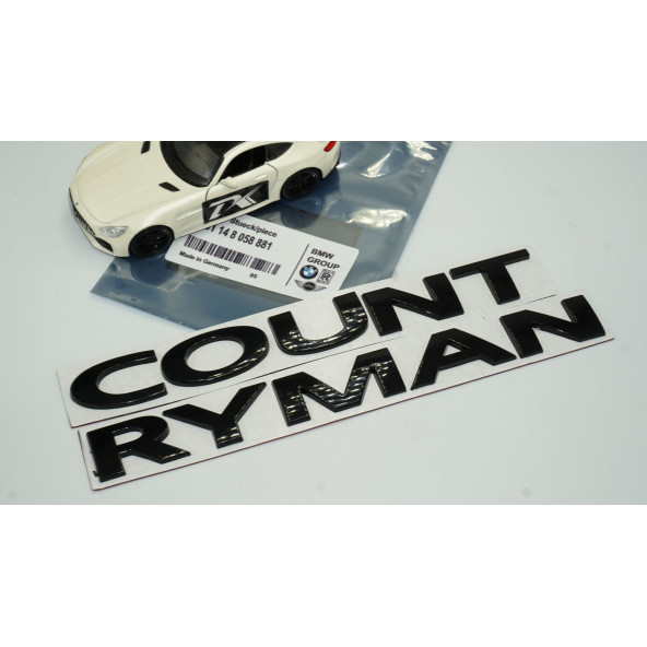 Mini Cooper Countryman R60 F60 Siyah Metal 3M Bagaj Yazı Logo - 5