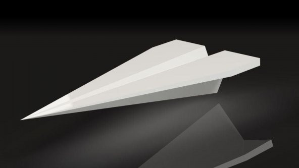 Serin Kağıt Uçağı - Masaüstü Kartvizitlik Plastik Aparat