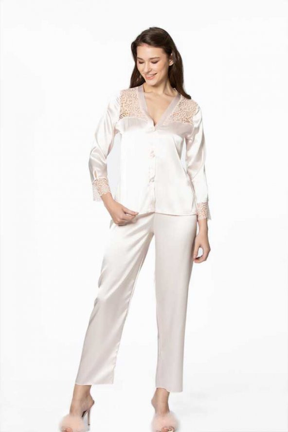 Pierre Cardin 6625 Saten Güpürlü 6'lı Çeyiz Seti - 2