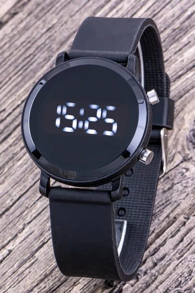 Genç Kız Kadın Kol Saati Çocuk Yetişkin Led Saat Siyah Silikon Kordon Unisex Model ST-304321 ürün görseli