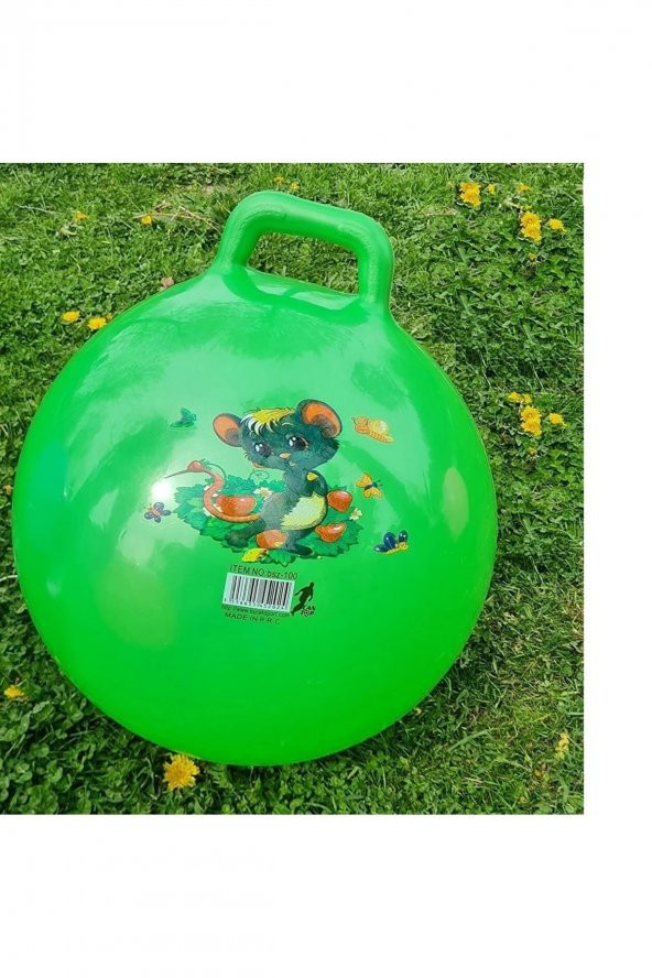 Tutmalı Zıplayan Pilates Topu - Çocuk Oyun - Spor - 50 Cm , 300 gr . - 5