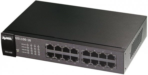 ZyXEL GS1100-16 V3, 16 Port, GigaBit, Yönetilemez, Masaüstü Switch