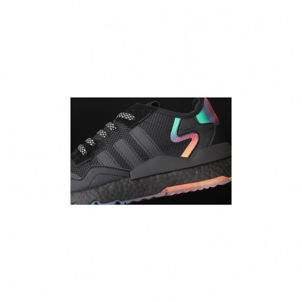 Adidas Nite Jogger Erkek Spor Ayakkabı Siyah Fosfor - 4