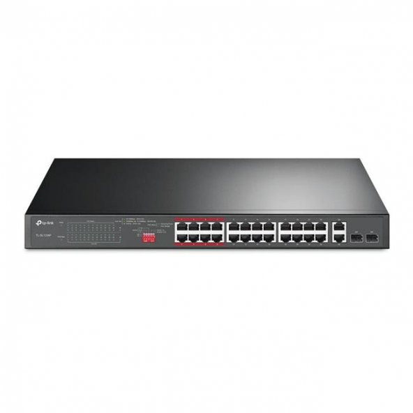 TL-SL1226P 24 PORT 10/100 +2 RJ45 GIGABIT UPLINK + 2 COMBO GIGABIT SFP 250W POE SWITCH