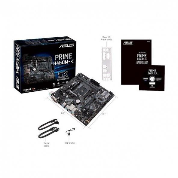 PRIME B450M-K II AM4 DDR4 (2xDIMM-64GB) 4400MHz VGA/DVI/HDMI mATX