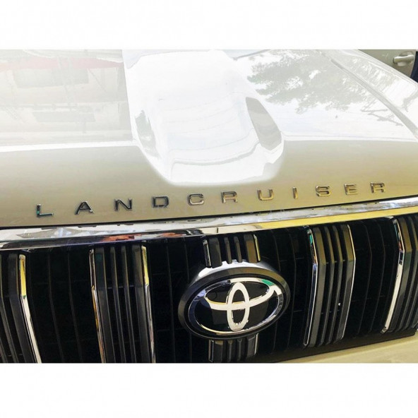 Toyota Land Cruiser 2008 2022 Krom Abs Ön Kaput Yazı Logo - 3