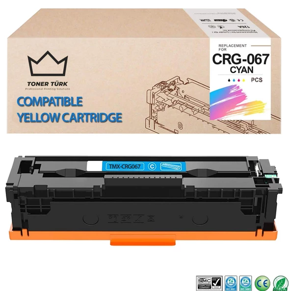 Canon CRG-067 Muadil Toner Mavi / LBP-631Cw - LBP-633Cdw - MF-651Cw - MF-655Cdw - MF-655Cx - MF-657Cdw