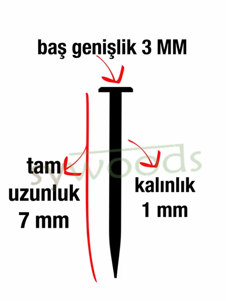 MİNİ HOBİ ÇİVİSİ 7 MM NİKEL 10 GRAM - 2