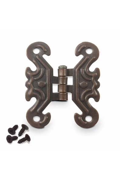 Kelebek Menteşe Antik Bakır Küçük 40x33mm Vidalı