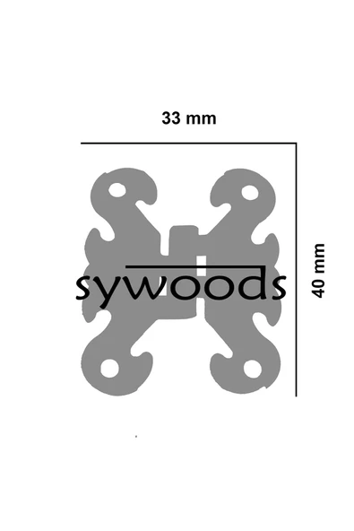 4 Adet Sarı Kelebek Menteşe Kutu ve Sandık Menteşesi Hobi Maket - Resim 2