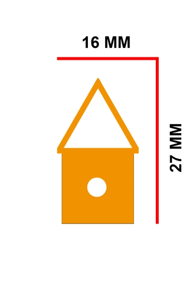 Büyük Üçgen Tablo Çerçeve Askısı ve Vidaları 20 Adet 16x27 Mm - 2