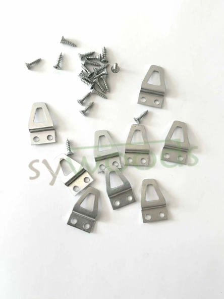 EĞİK TABLO ÇERÇEVE ASKISI 10 ADET VE VİDALARI 18X33 MM - 5