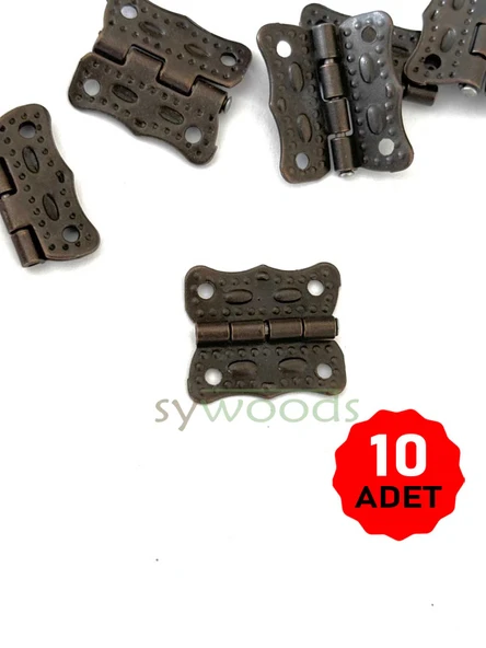 PAPATYA MENTEŞE 10 ADET OKSİT 20X20 MM KUTU VE SANDIK MENTEŞESİ HOBİ MAKET