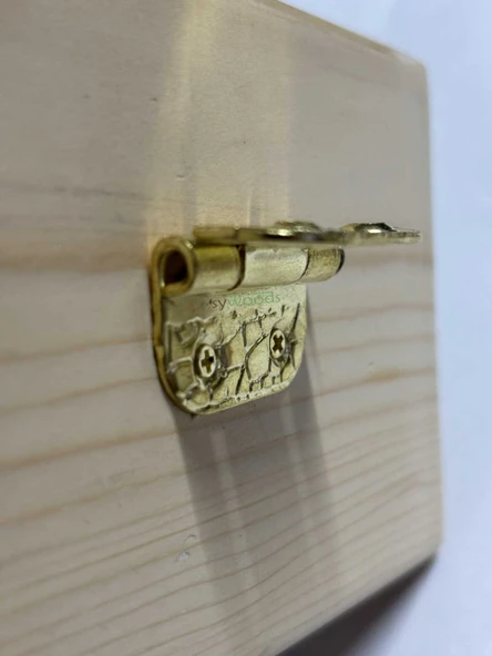 Stoplu Menteşe 10 Adet Sarı 30x33 mm Kutu ve Sandık Menteşesi Hobi Maket