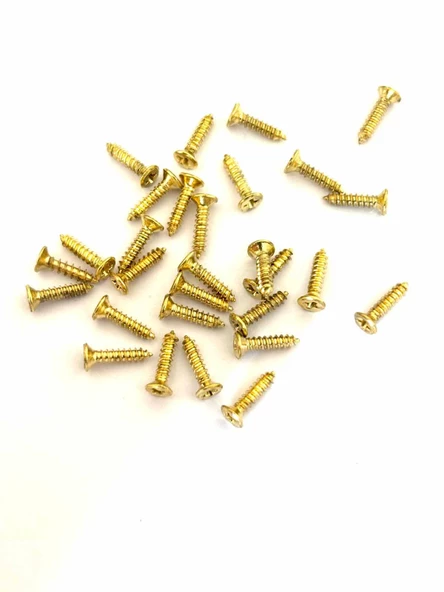 100 Adet 9,5 mm Mini Hobi Vidası  Sarı