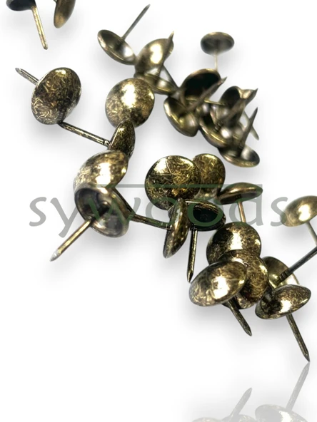 100 ADET 11 MM DÜZ ANTİK KABARA RAPTİYE HOBİ ÇİVİSİ KOLTUK ÇANTA TASARIM AKSESUAR SÜSÜ