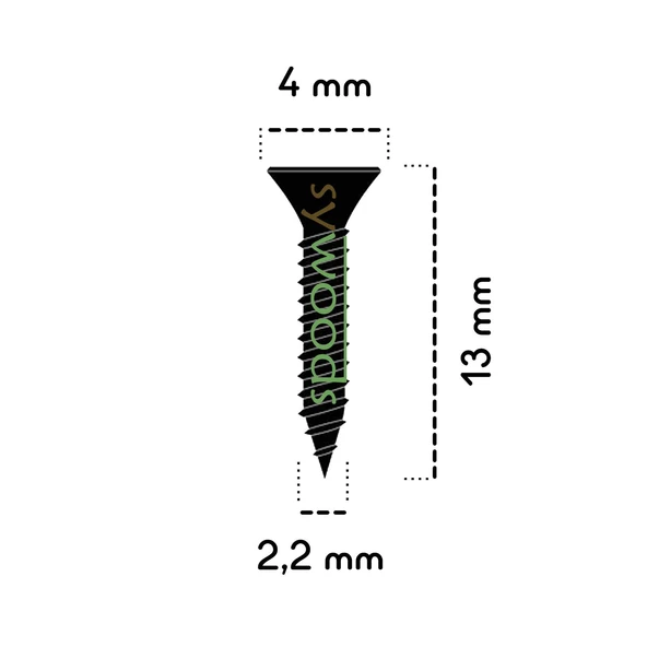 13 mm Mini Hobi Vidası Siyah 1000 Adet - 3