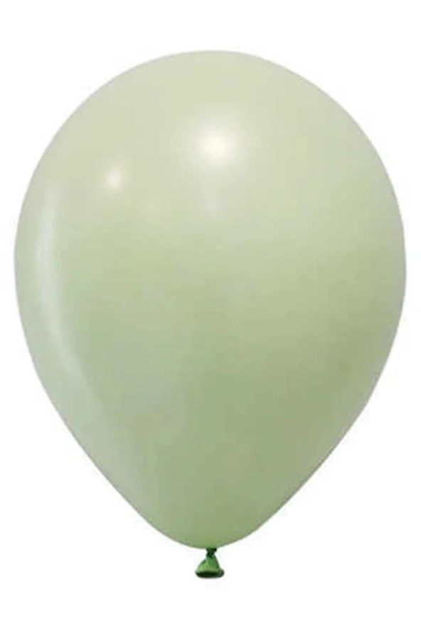 Balonevi Balon 12” Baskı Makaron Yeşil 12 İnç Balon (100 Lü Paket)