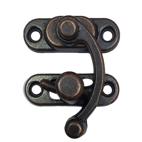 2 ADET BÜYÜK BOY YAY GÖZÜ KANCALI KİLİT OKSİT KUTU SANDIK VE KAPAK KLİPSİ 37X45 MM