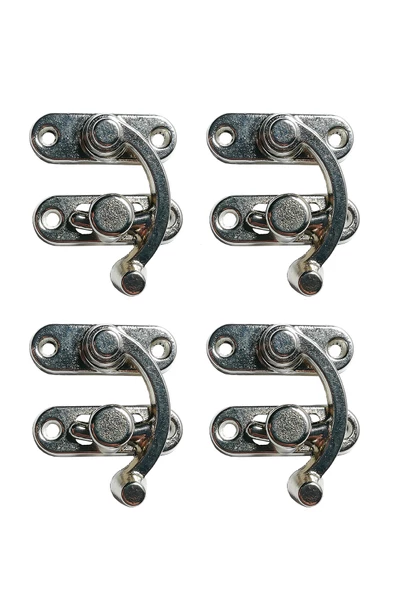 Orta Boy Yay Gözü Kancalı Kilit Nikel 4 Adet 28x33 mm