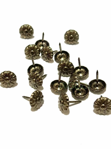 200 Adet 11 mm Papatya Kabara Raptiye Hobi Çivisi Koltuk Çanta Tasarım Aksesuar Süsü - 3