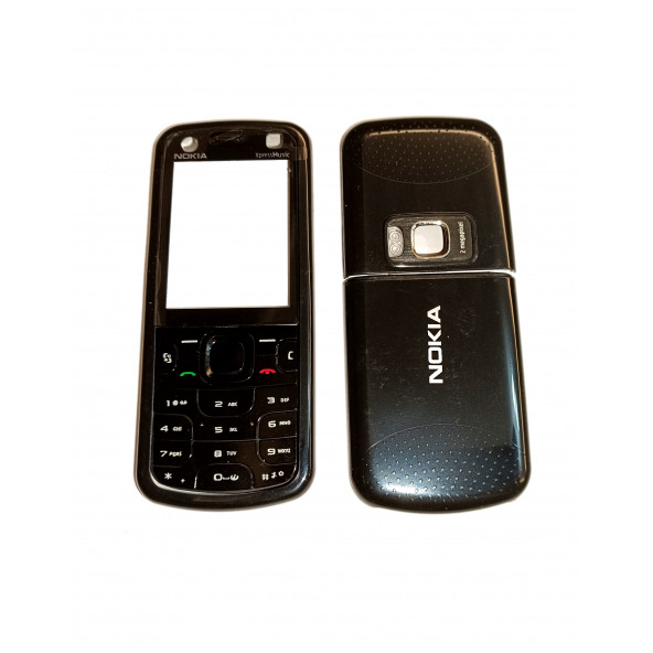 Nokia 5320 Kapak Nokia 5320 uyumlu Siyah ön Kapak Arka Kapak ve Tuş Takımı