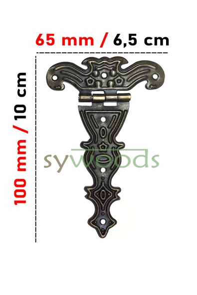 BÜYÜK TEK KUYRUK MENTEŞE 2 ADET ANTİK - 2