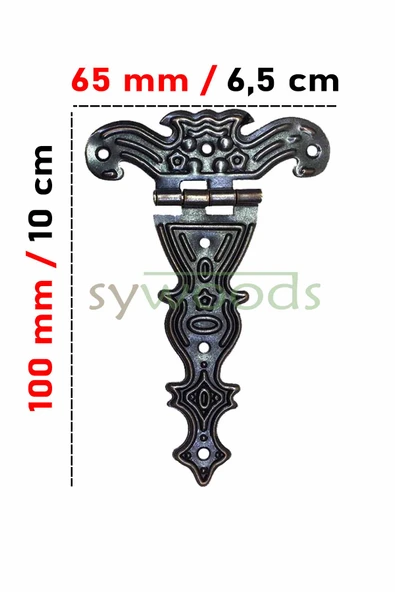 Büyük tek kuyruk menteşe 2 adet oksit renk - 4