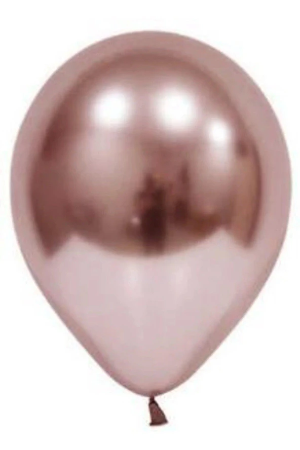 Balonevi 12" Krom Rose Gold 12 İnç Rose Gold Balon (50 Li Paket)
