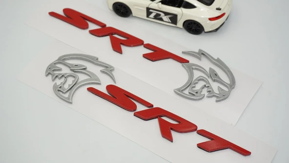 DK Tuning Dodge Challenger Charger SRT Hellcat Gri Kırmızı Logo Arma - Resim 4