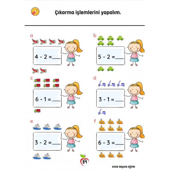 Okul Öncesi ve 1. Sınıf Matematik Alıştırmalar Kitabı (2 Fasikül) - 7