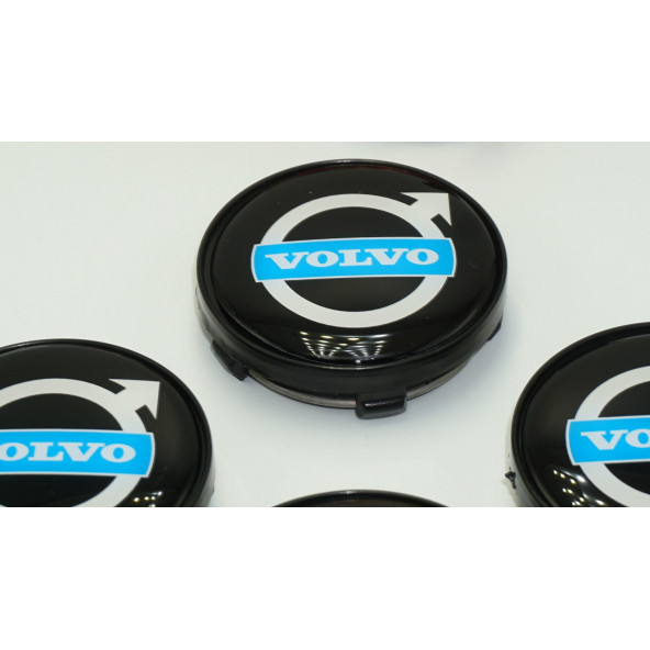 Volvo Jant Göbeği Kapak Seti 60mm Mavi Siyah Renk - 3