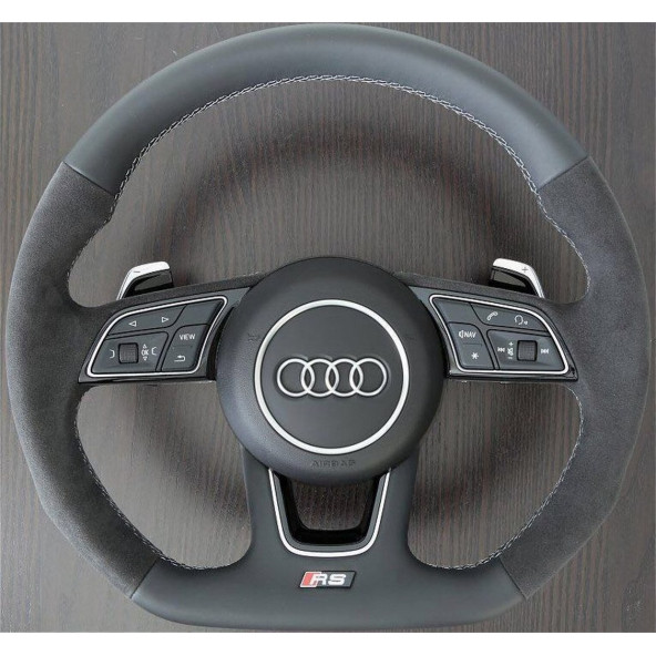 Audi Rs Direksiyon Alüminyum Alaşımlı 3M 3D Sticker Logo 2Li Set