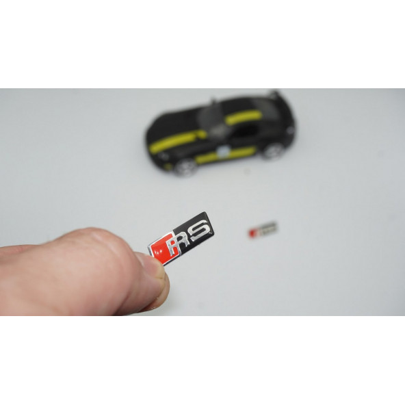 Audi Rs Direksiyon Alüminyum Alaşımlı 3M 3D Sticker Logo 2Li Set - 2