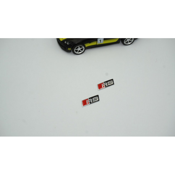 Audi Rs Direksiyon Alüminyum Alaşımlı 3M 3D Sticker Logo 2Li Set - 4