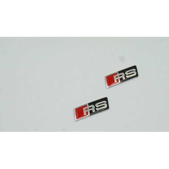 Audi Rs Direksiyon Alüminyum Alaşımlı 3M 3D Sticker Logo 2Li Set - 5