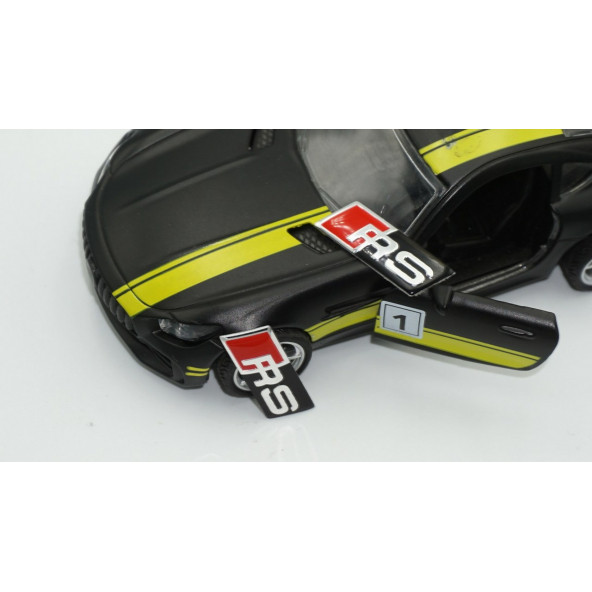 Audi Rs Direksiyon Alüminyum Alaşımlı 3M 3D Sticker Logo 2Li Set - 6