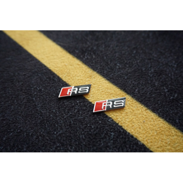 Audi Rs Direksiyon Alüminyum Alaşımlı 3M 3D Sticker Logo 2Li Set - 9