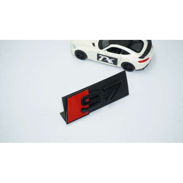 DK Tuning S7 Siyah Kırmızı 3D Ön Panjur Logo Audi İle Uyumlu - 2