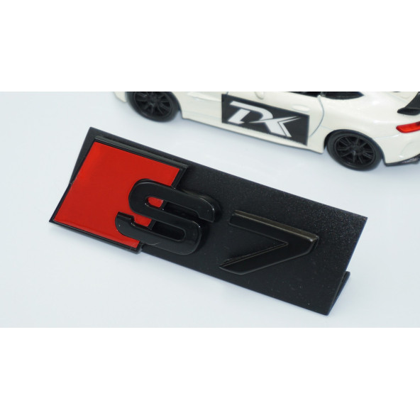 DK Tuning S7 Siyah Kırmızı 3D Ön Panjur Logo Audi İle Uyumlu - 3