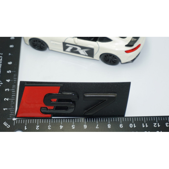 DK Tuning S7 Siyah Kırmızı 3D Ön Panjur Logo Audi İle Uyumlu - 4