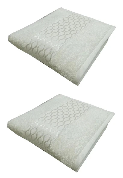 Özdilek 2 Adet Pamuklu El-Yüz Havlusu (50x80)-Elissa Krem