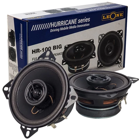 LEONE HR-100 BIG 10 CM METAL ÇERÇEVELİ 2Lİ TAKIM TWEETERLI OTO HOPARLÖR - 2