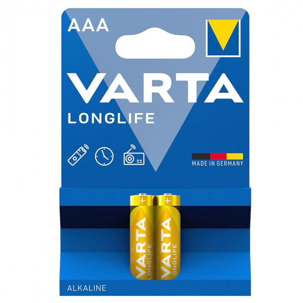 Varta 4103 Longlife Alkalin AAA İnce Kalem Pil 2li Paket