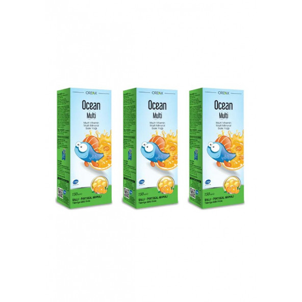 Ocean Multi Vitamin Multi Mineral Şurup 150 Ml 3 Adet