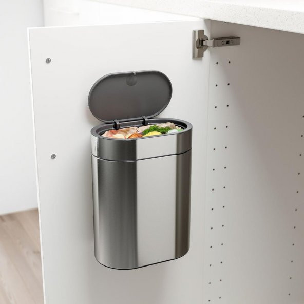 IKEA Brogrund Dokunmatik Çöp Kovası - Kutusu - 4 lt - Paslanmaz Çelik - 3