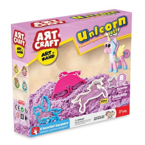 Art Craft Kinetik Kum 500 gr Unicorn Set