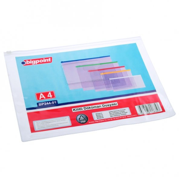 Bigpoint Döküman Dosyası A4 PVC Beyaz 12li Poşet