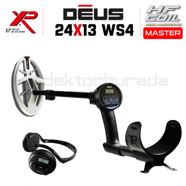 XP Deus Dedektör - 24x13cm HF Başlık, WS4 Master
