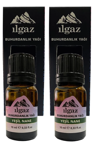 Yeşil Nane Buhurdanlık Yağı 10 Ml 2'li Eko Paket Doğal Buhurdanlık Yağı Ferahlık Etkili